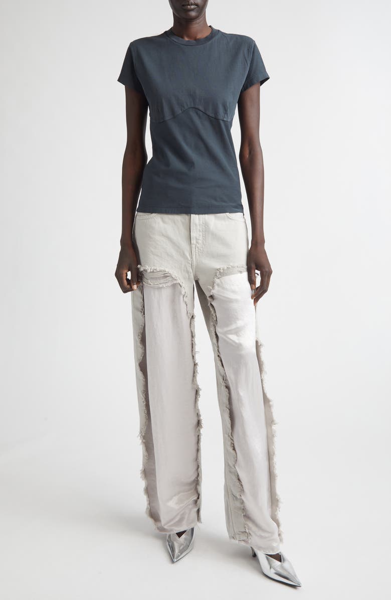 Haikure Bonnie Destroyed Wide Leg Jeans, Alternate, color, Ice Grey