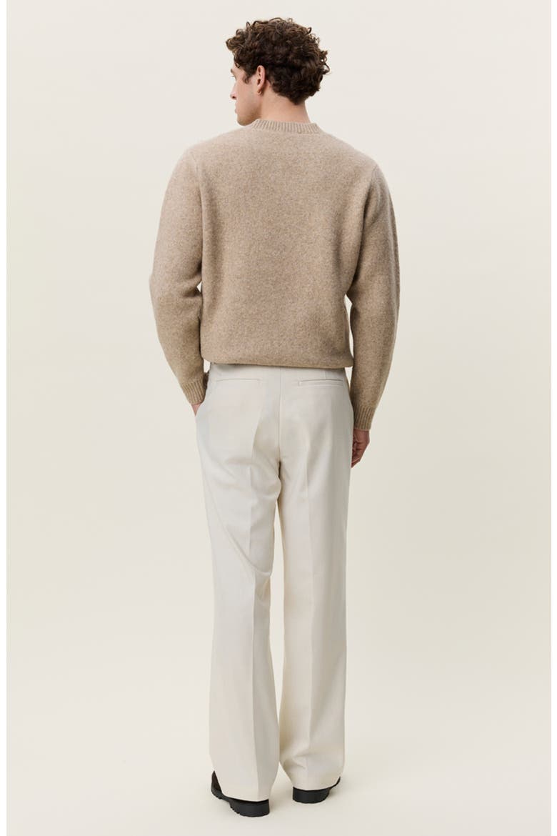 Melange V-Neck Sweater, Alternate, color, LIGHT SAND MELANGE