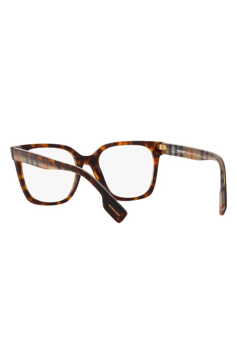 Burberry Evelyn 52mm Square Optical Glasses, Alternate, color, Dark Havana