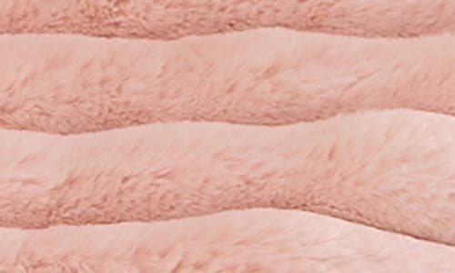 Nina Leonard Faux Fur Long Sleeve Bolero In Pink