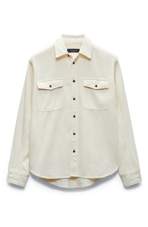 Rag & Bone Jack Engineered Denim Button-up Shirt In Sand