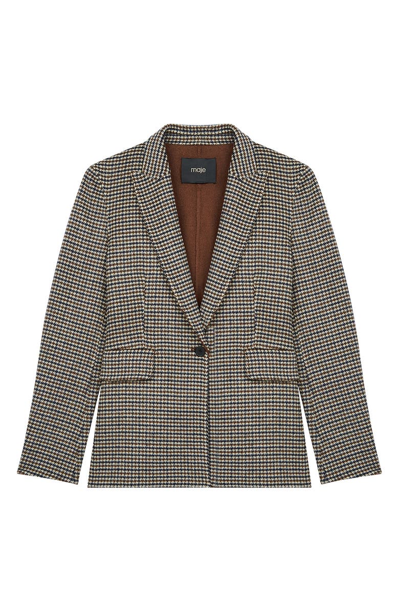 maje Varmino Houndstooth Jacket, Alternate, color,