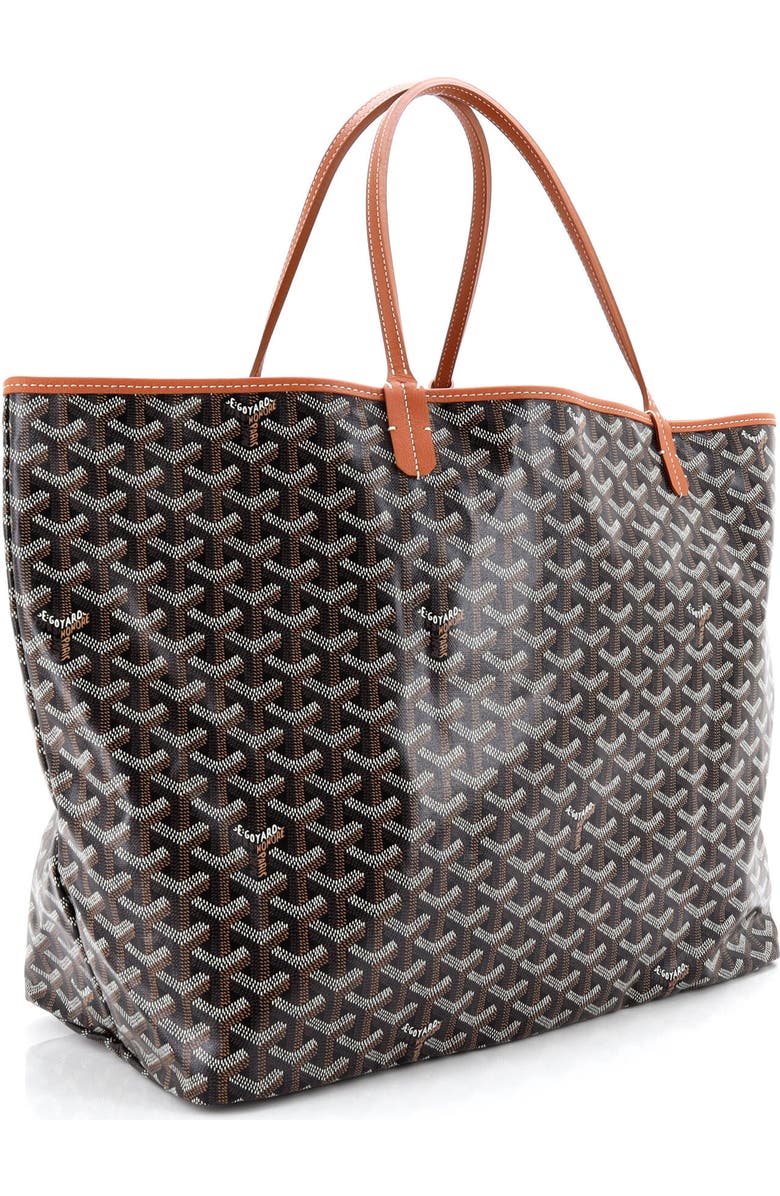 Pre-Owned Goyard Saint Louis Reversible Tote Coated Canvas and Printed Canvas GM, Alternate, color, Brown