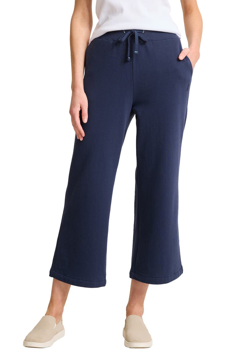 Marina del Mar Cotton Fleece Crop Sweatpants, Main, color, COASTLINE