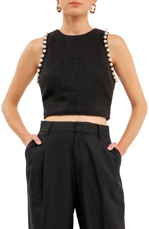 Beaded Crop Top