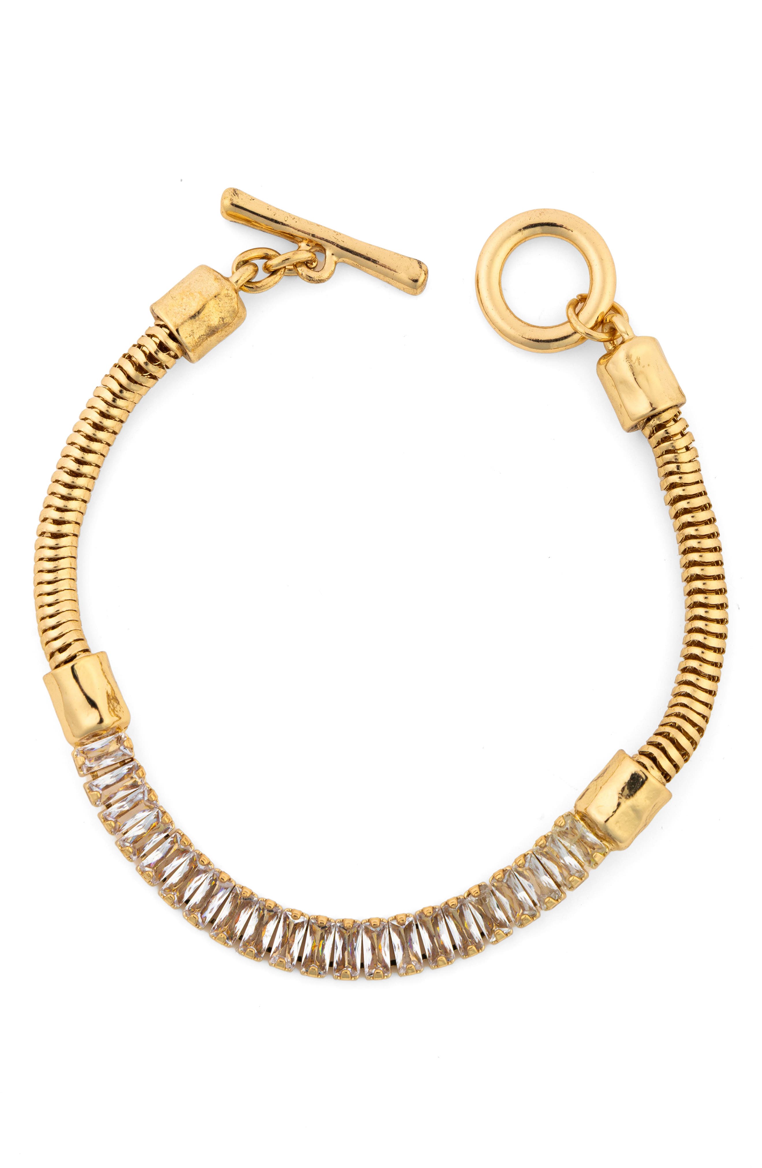 SAACHI Snake Chain Crystal Toggle Bracelet (Women) | Nordstromrack