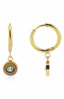 REBL Rainbow Dangle Hoop Earrings