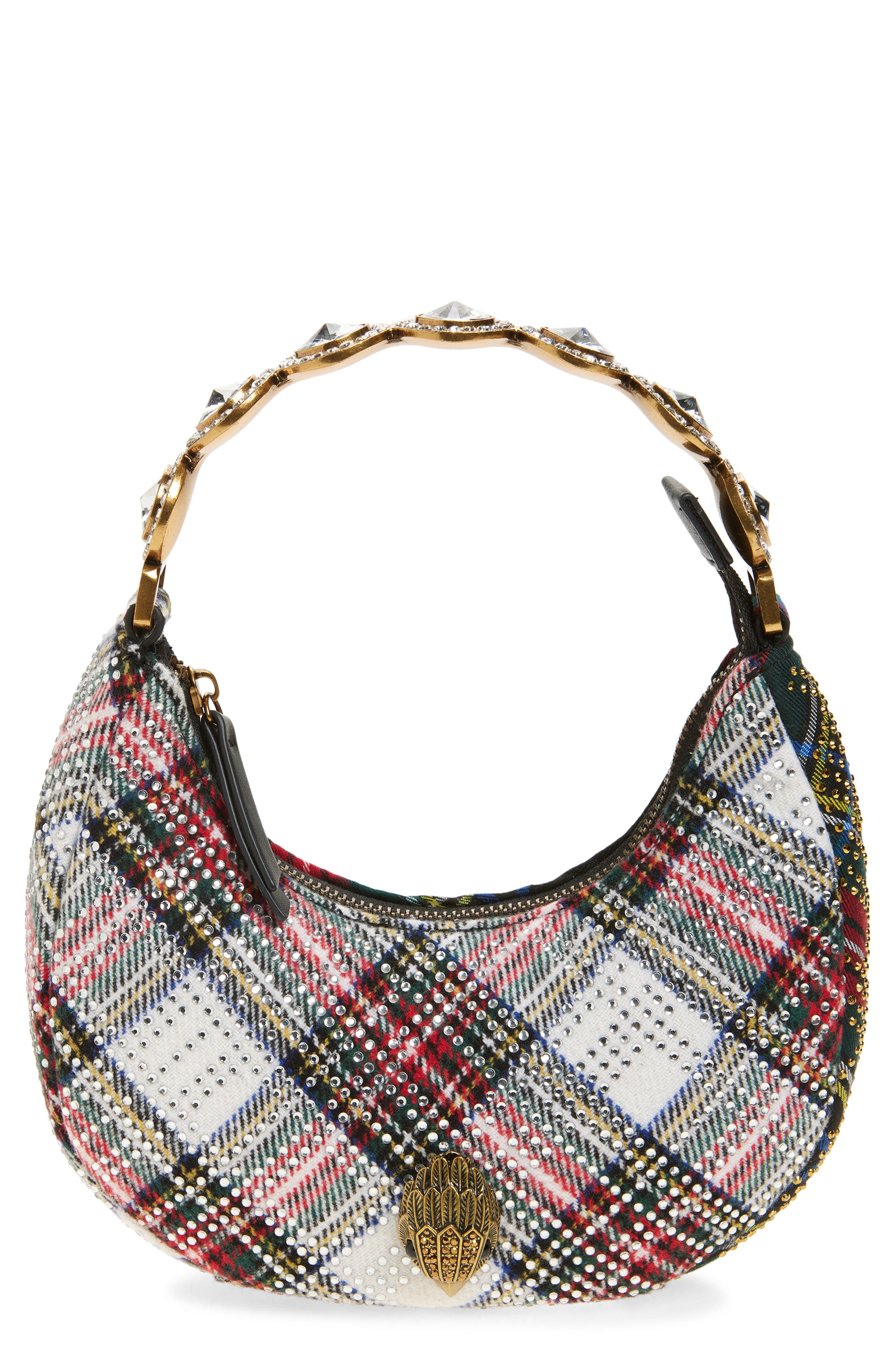 Kurt Geiger London Small Octavia Twill Shoulder Bag, Main, color, White Multi