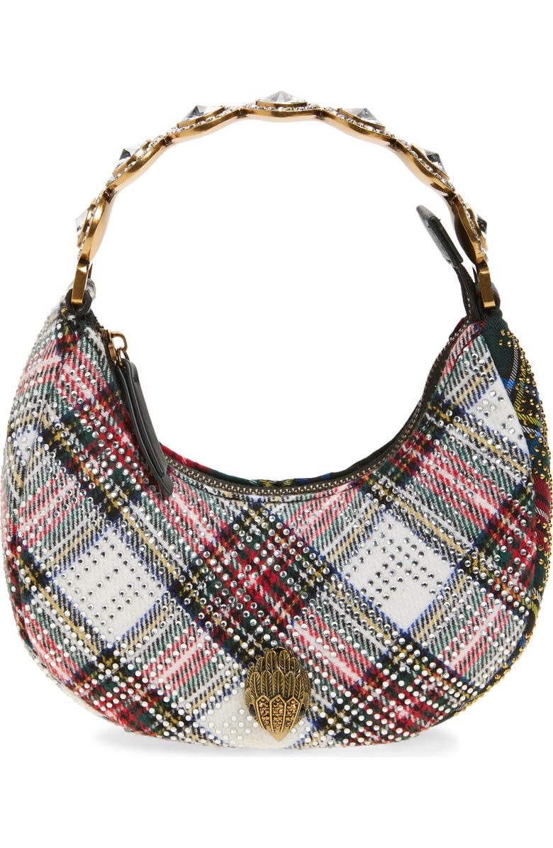 Kurt Geiger London Small Octavia Twill Shoulder Bag, Main, color, White Multi