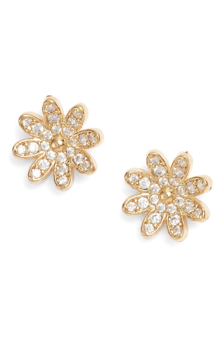 Spring Daisy Stud Earrings, Main, color, GOLD