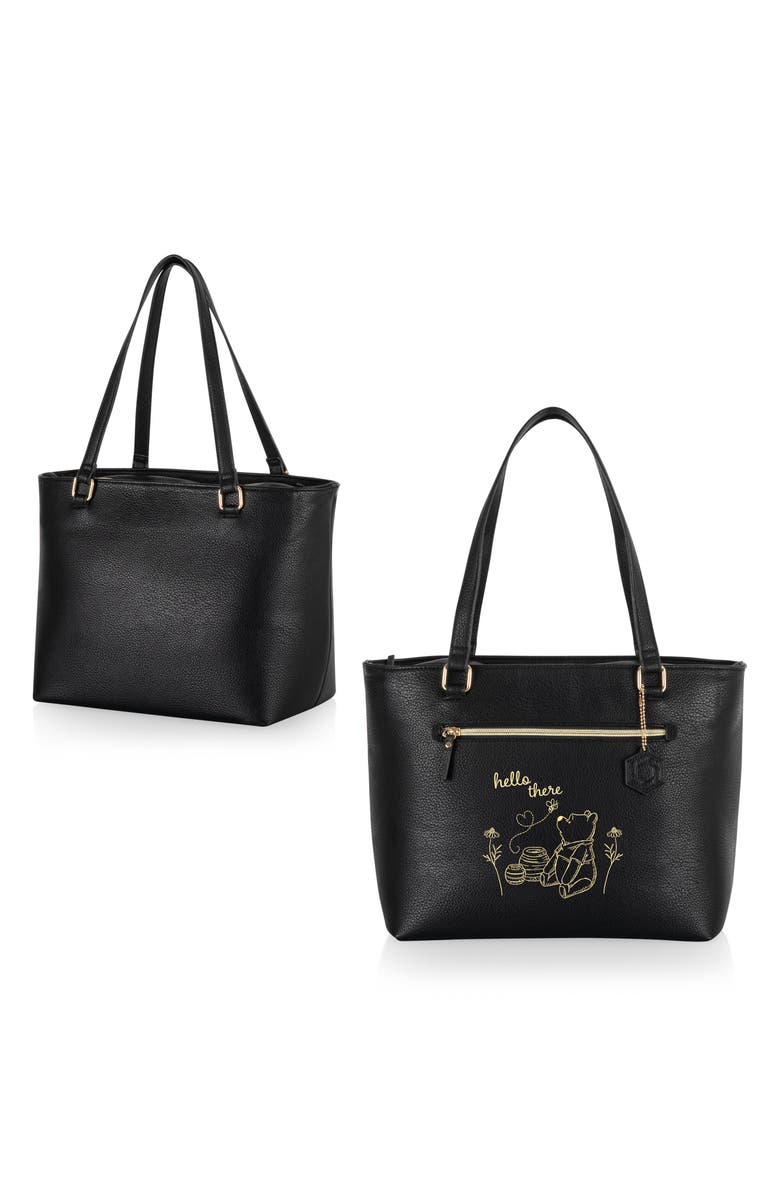 Picnic Time x Disney<sup>®</sup> Winnie the Pooh Uptown Cooler Tote Bag, Alternate, color, Black