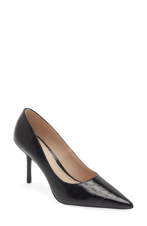 Elina Embossed Pointed Toe Pump (Women)