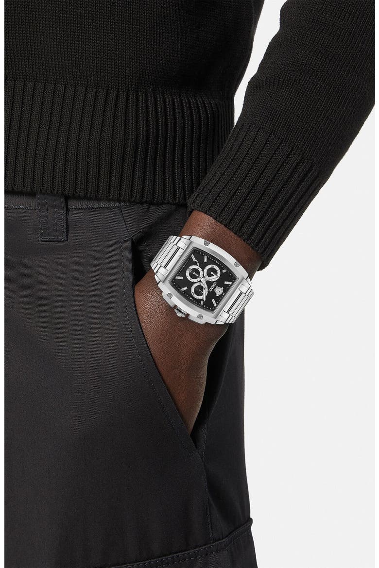 Dominus Chronograph Bracelet Watch, 42mm x 50mm, Alternate, color, STAINLESS STEEL