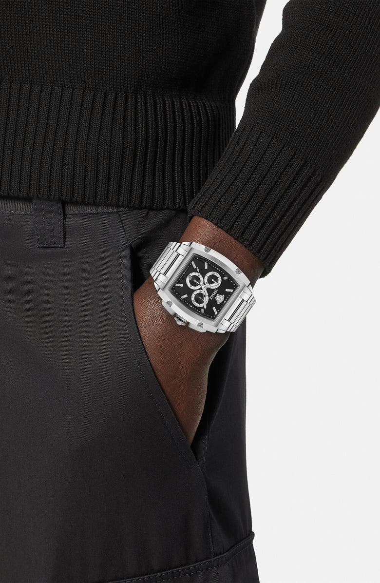 Versace Dominus Chronograph Bracelet Watch, 42mm x 50mm, Alternate, color,