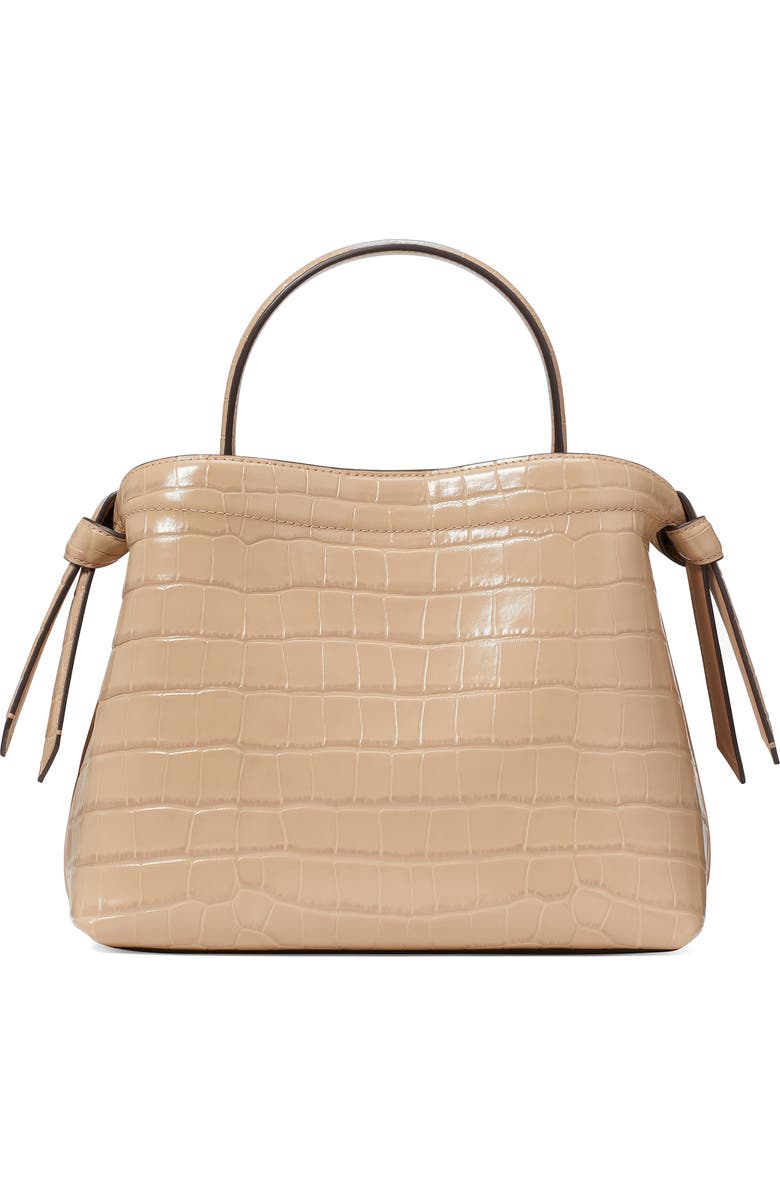 Kate Spade New York knott croc embossed leather satchel, Alternate, color,