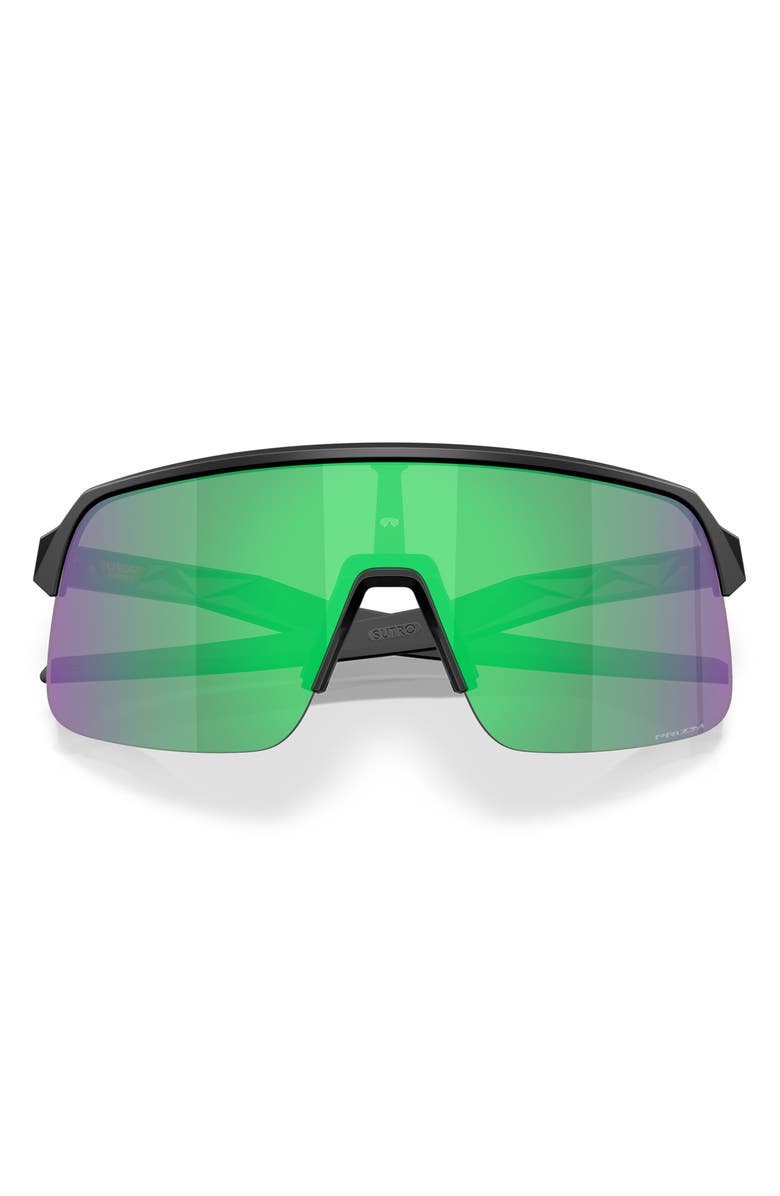 Oakley Prizm<sup
™</sup
 Everyday 34mm Rectangular Sunglasses, Alternate, color, Matte Black / Prizm Jade