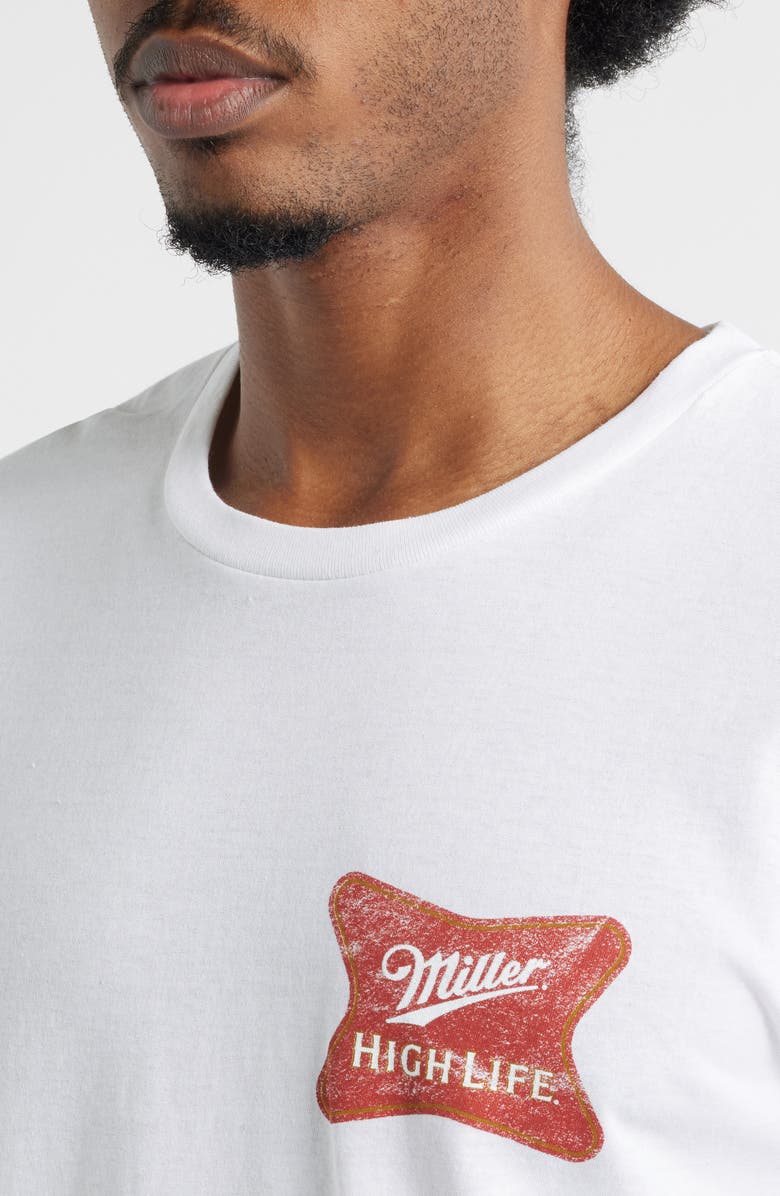 The Forecast Agency Miller High Life Graphic T-Shirt, Alternate, color, White