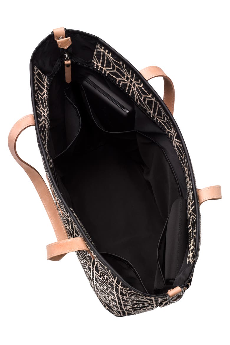 'Downtown' Glazed Canvas Tote, Alternate, color, CONSTELLATION