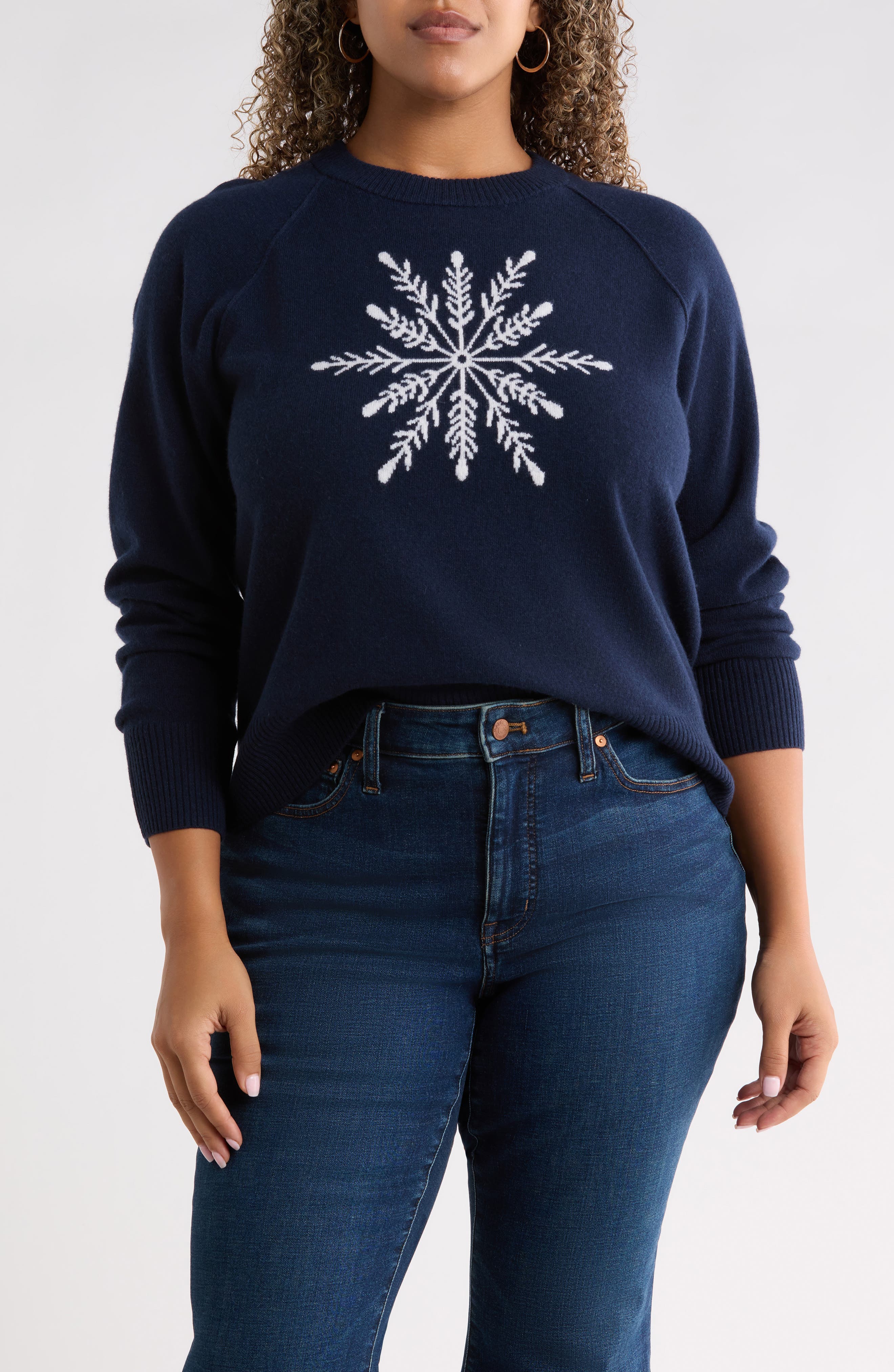 selected NAVY- IVORY SNOWFLAKE