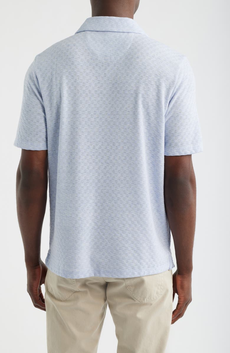 Johnston & Murphy Vintage Slub Polo, Alternate, color, Light Blue