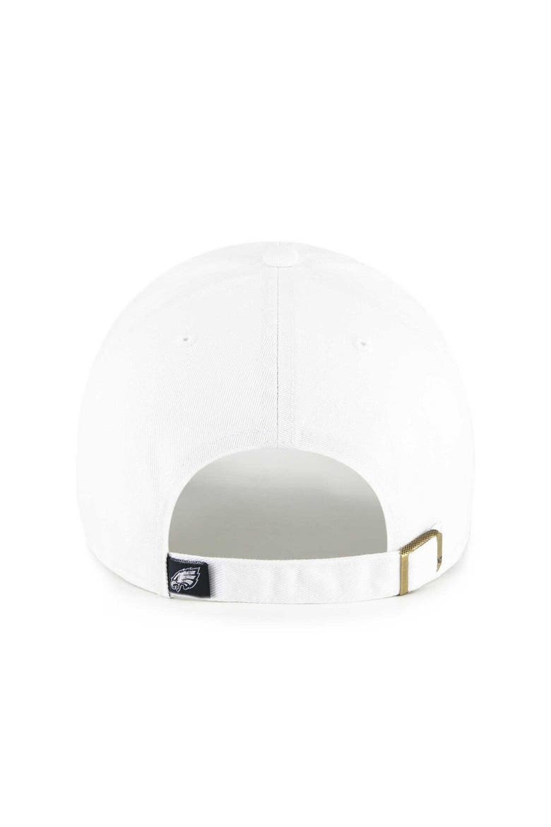 Men's '47 White Philadelphia Eagles Clean Up Adjustable Hat, Alternate, color, White