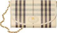Burberry Highlands Check Coated Canvas Wallet on a Chain