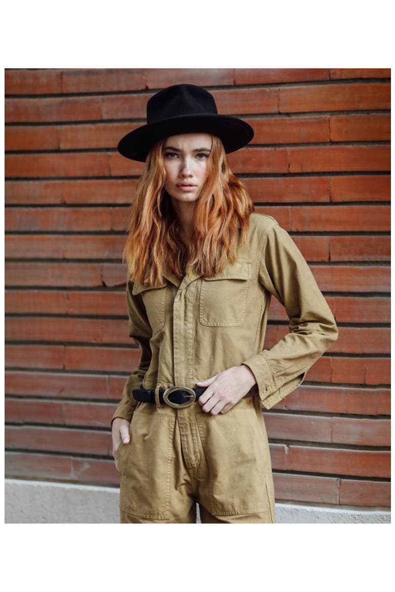 Vania Cotton Jumpsuit, Alternate, color, ARMY GREEN