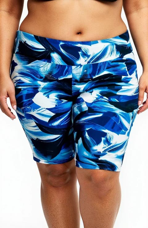 Plus Size Long Bike Swim Shorts