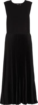 Theory Sleeveless Pleated Midi Dress