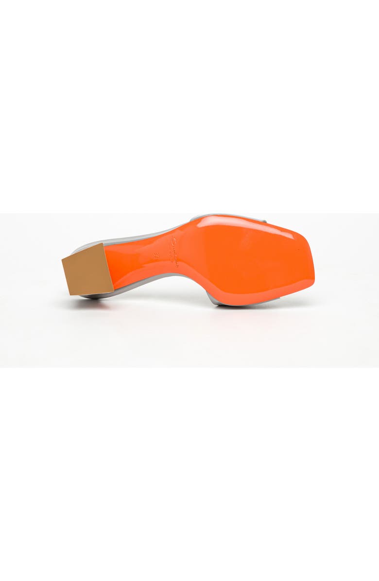 Santoni Women's patent leather and crystals mid-heel sandal, Alternate, color,