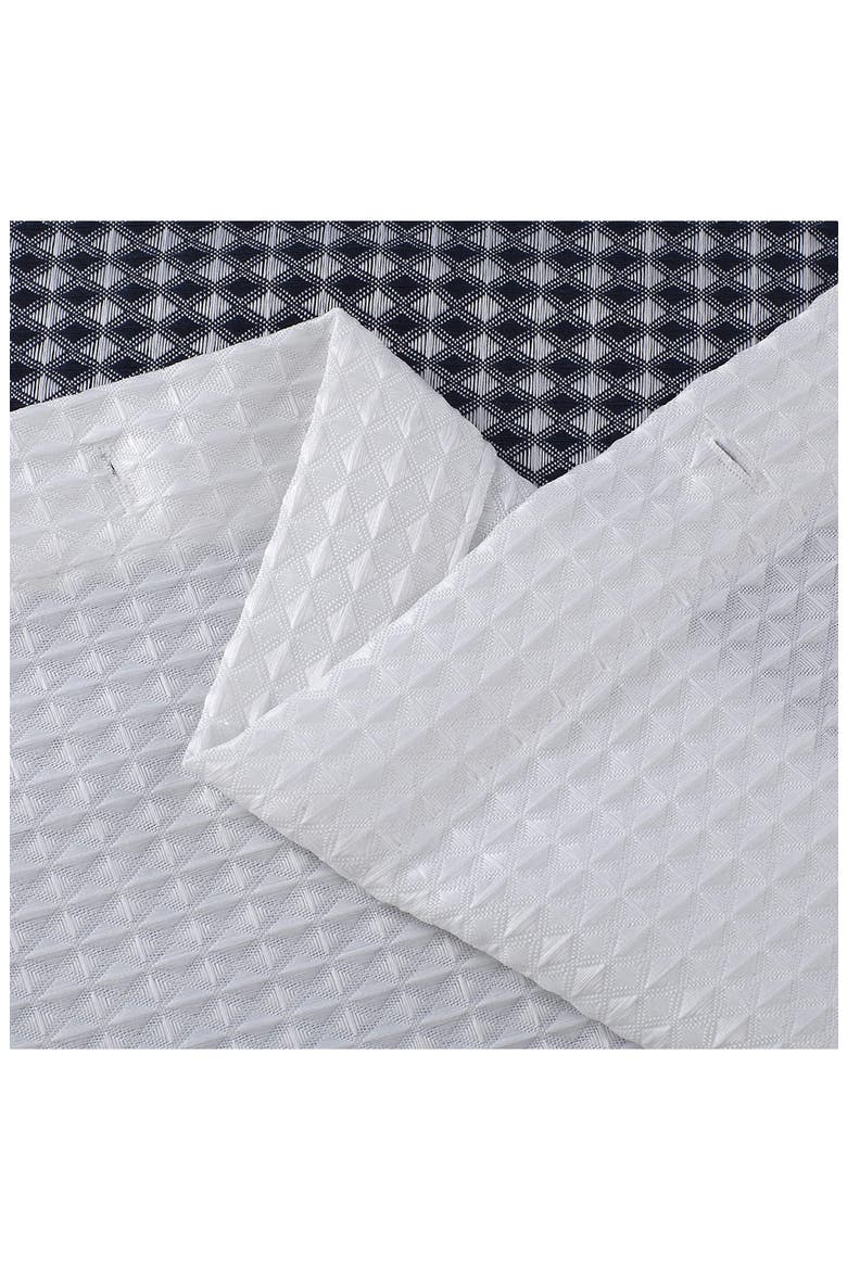 Shades Ombré Waffle Texture Shower Curtain, Alternate, color, NAVY
