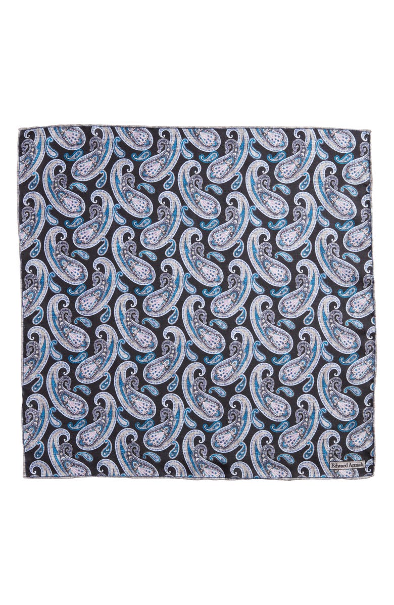 EDWARD ARMAH Paisley Silk Pocket Square, Alternate, color, 
