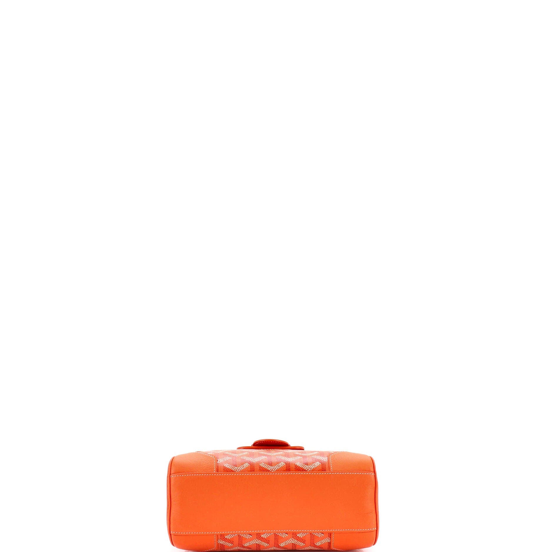 Pre-Owned Goyard Saigon Top Handle Bag Coated Canvas with Leather Mini, Alternate, color, Orange