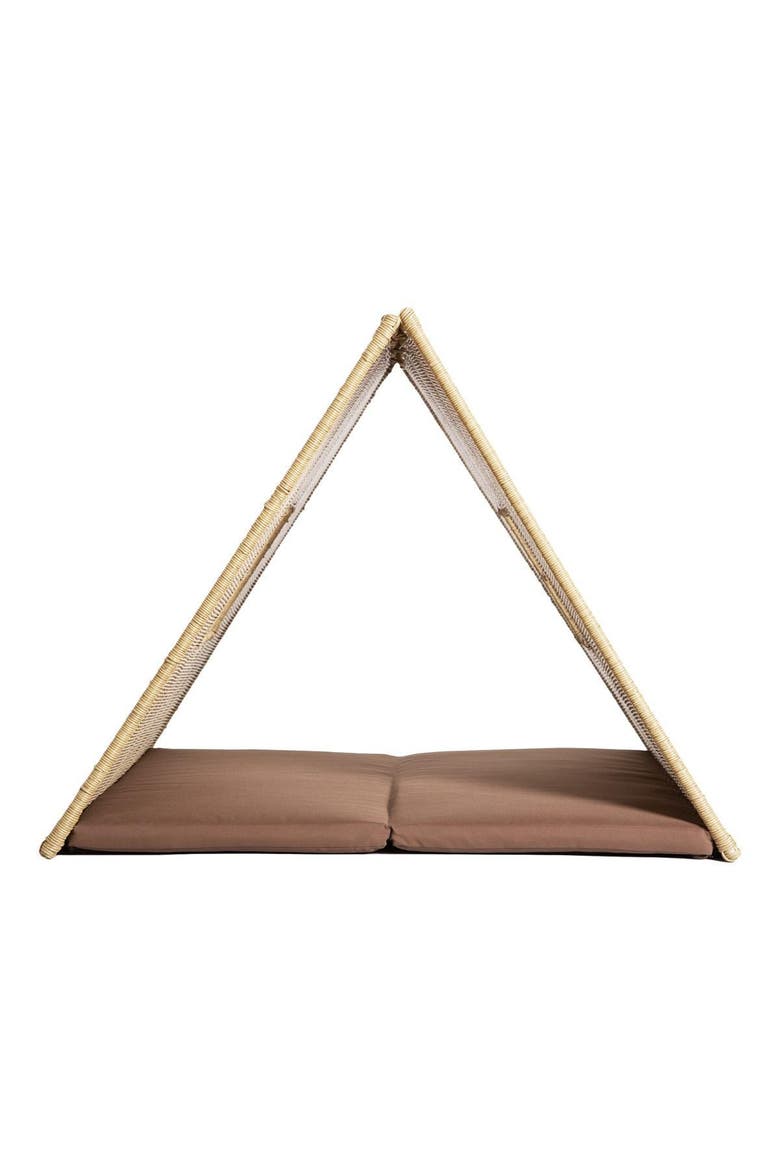 Wicker House Tent, Alternate, color, Brown