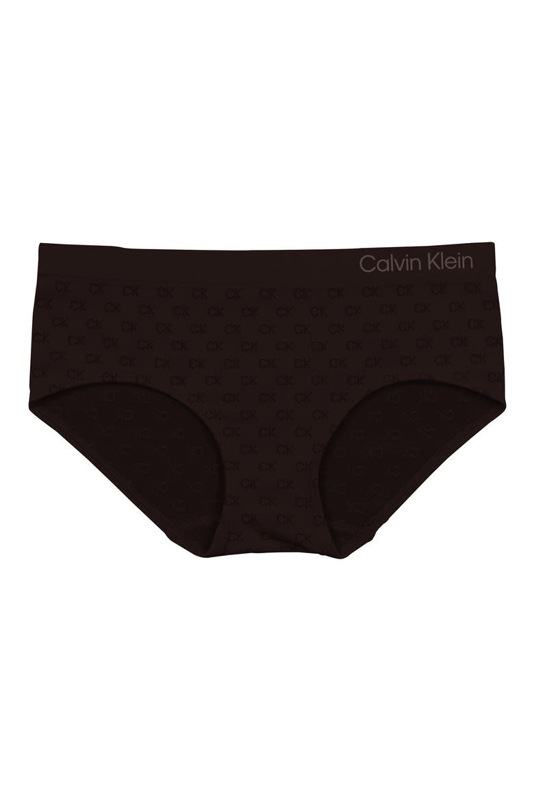 Kids' Seamless Jacquard Hipster Briefs, Main, color, BLKCOFFEJAQ