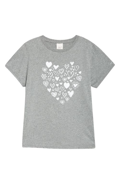 Cinq À Sept Multi Heart Cotton Graphic T-shirt In Gray