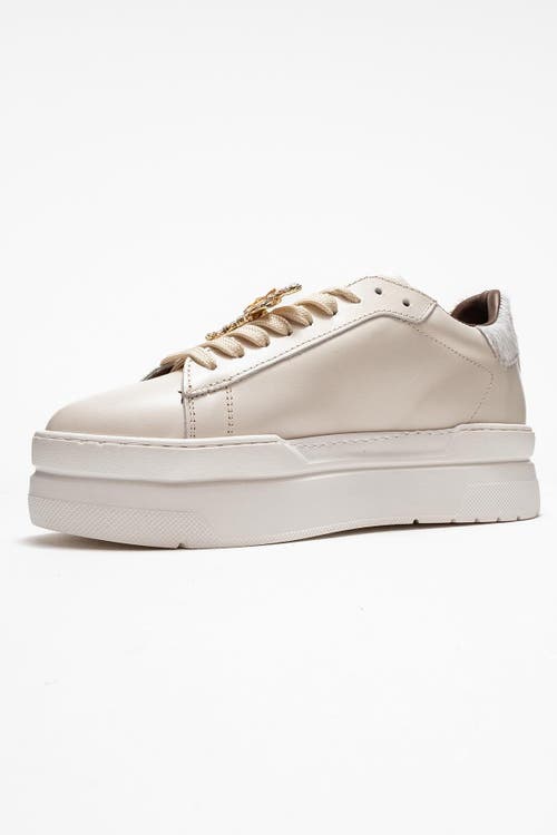 Forever & Always Shoes Laren Leather Buckle Sneakers In Neutral