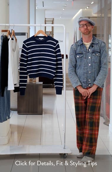 Stripe Relaxed Cotton Sweater