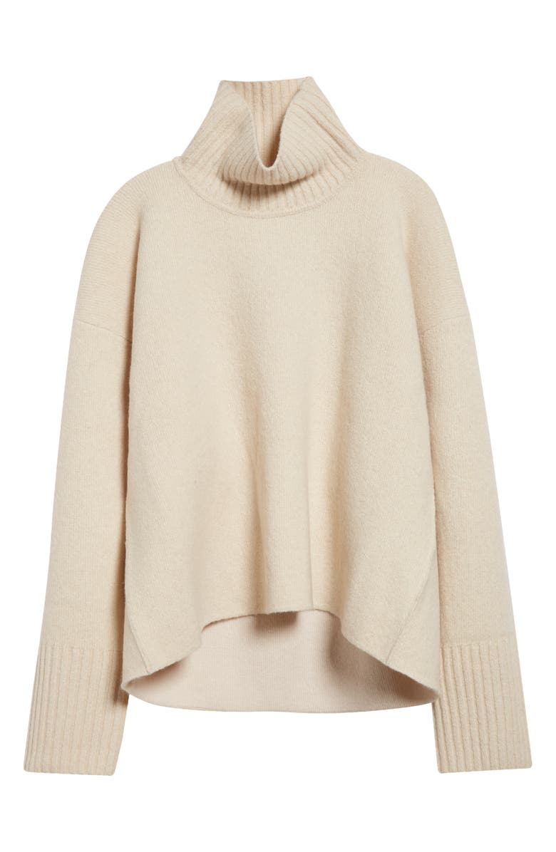 Proenza Schouler Sandra Cashmere & Wool Blend Turtleneck Sweater, Alternate, color, Ecru