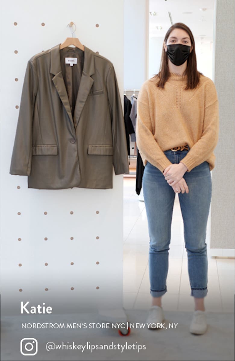 BB Dakota Who's in Charge Faux Leather Blazer, sales video thumbnail