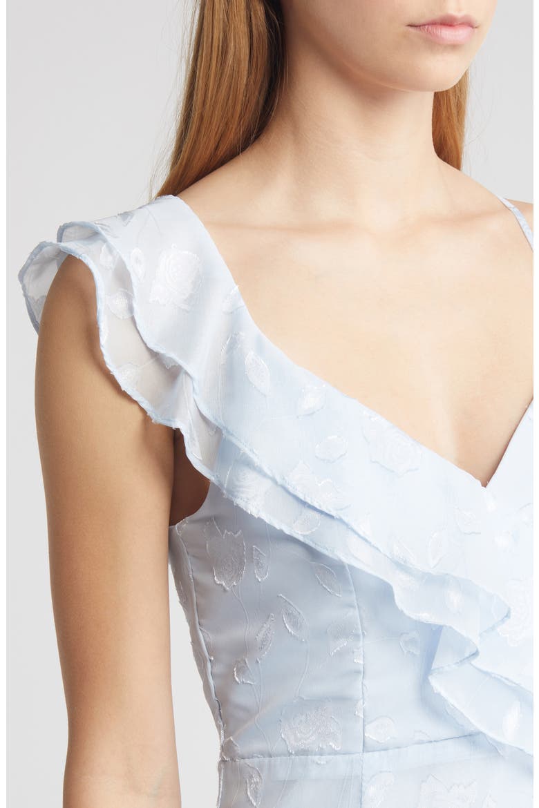 Forever Be Floral Sleeveless High-Low Dress, Alternate, color, LIGHT BLUE
