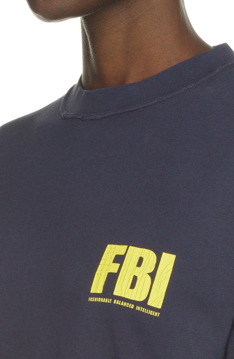 Balenciaga FBI Graphic Cotton Tee, Alternate, color,