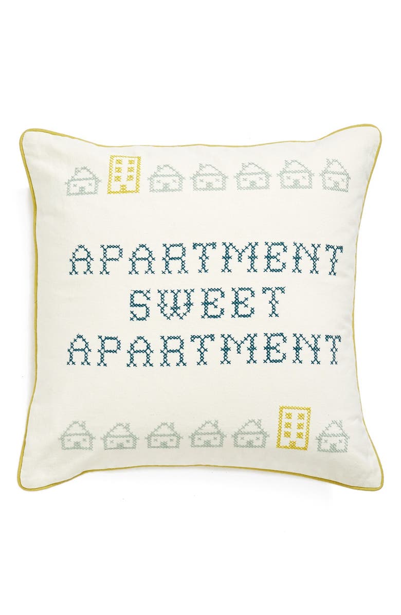 NORDSTROM AT HOME 'Sweet Apartment' Embroidered Accent Pillow, Main, color, 