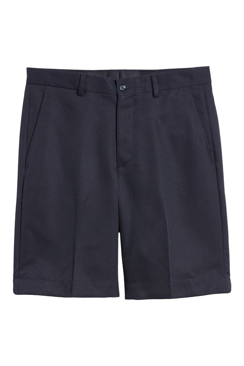 Flat Front Shorts, Alternate, color, NAVY