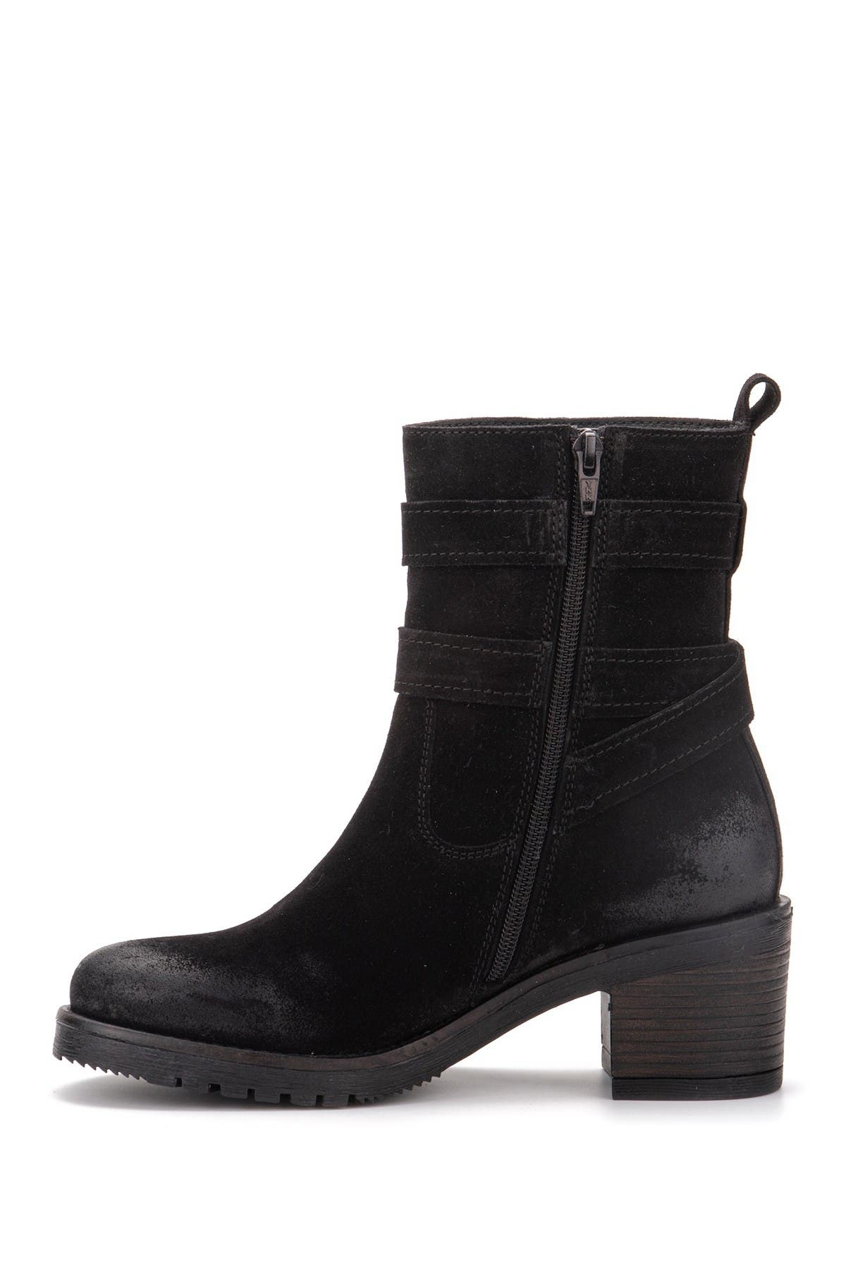 VINTAGE FOUNDRY Charmaine Buckled Leather Bootie, Alternate, color, Black