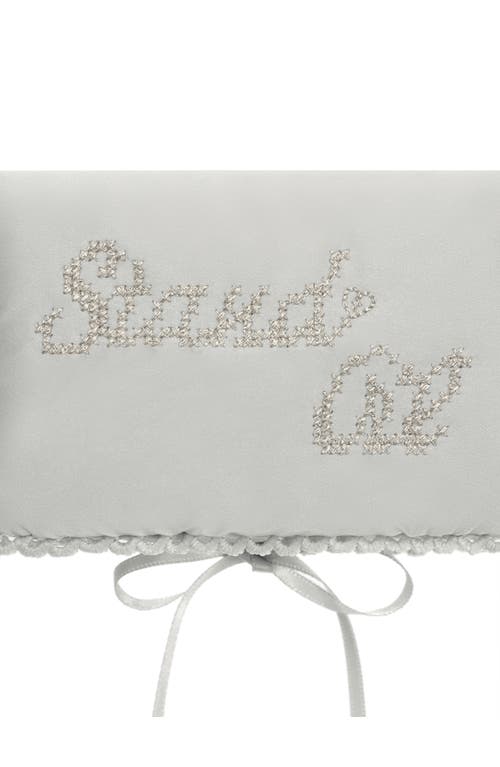 Stand Oil Embroidered Logo Wallet In White