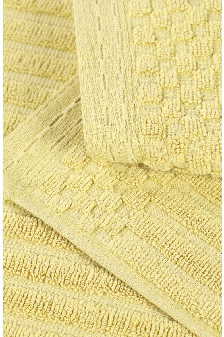 Soho 3-Piece Rib Cotton Bath Towel Set, Alternate, color, GOLDEN MIST