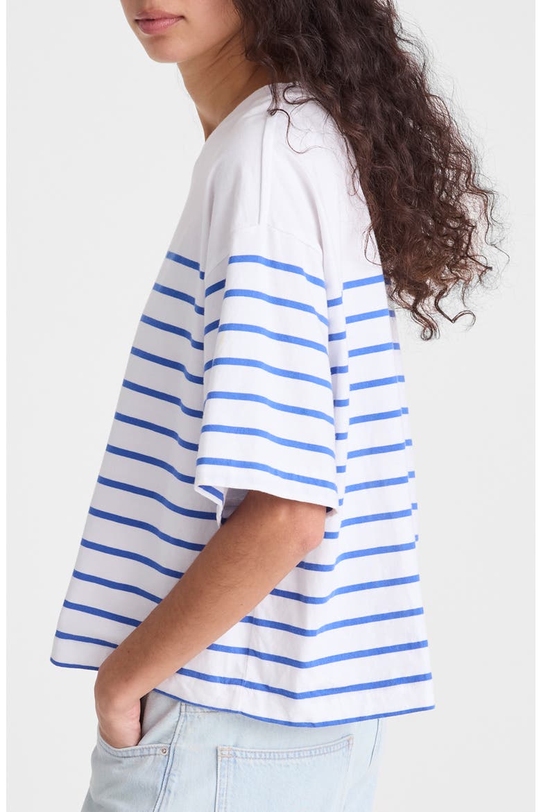 The Boxy Crop Jersey T-Shirt, Alternate, color, RETRO BLUE