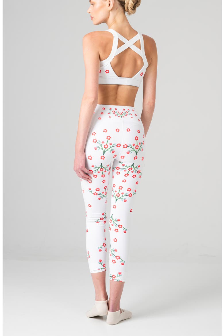 Day Garden High-Waisted 7/8 Leggings, Alternate, color, White