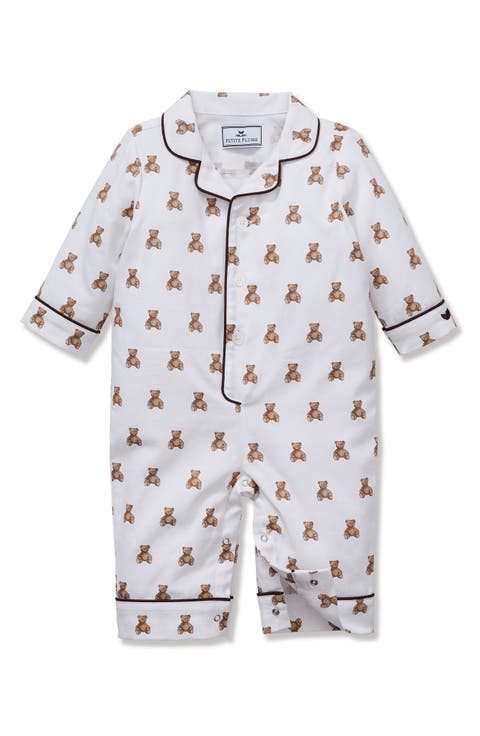 Teddy One-Piece Brushed Twill Pajamas (Baby)